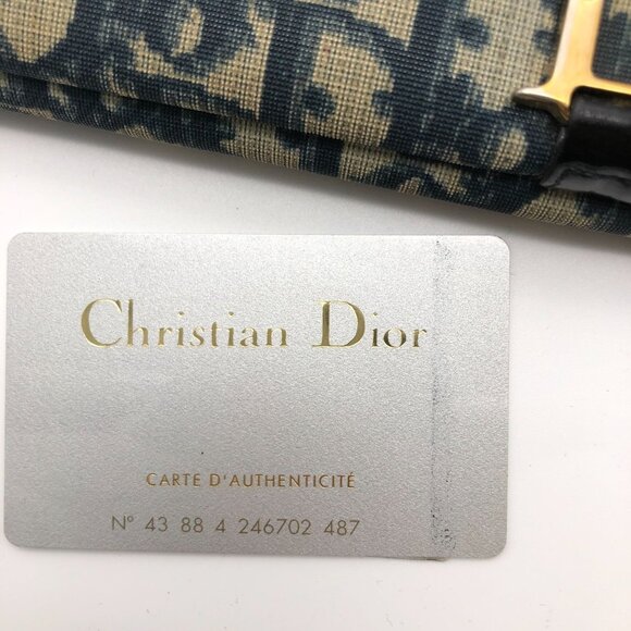 Christian Dior Monogram Wallet Blue Oblique Canvas Bifold Zip Rectangle - Picture 13 of 16